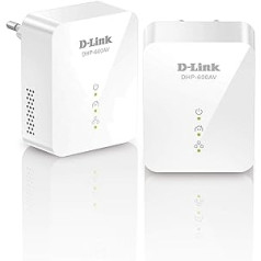 D-Link DHP-601AV (2x DHP-600AV) Powerline Gigabit Starter Kit (Netzwerkverbindung für kabelgebundene Geräte, bis zu 1000 Mbit/s, AV2-Technik, Plug-and-Play)
