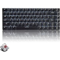 Ajazz AK33 Mechanical Gaming Computer Keyboard 82 Keys Anti-Ghosting Compact Ergonomic USB Wired