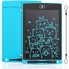 IDEASY LCD Writing Tablet 8.5 Inch Plain Drawing Board, Doodle Pad, Electronic LCD Writing Board for Kids, Perfect for School, Home and Office (Light Blue)