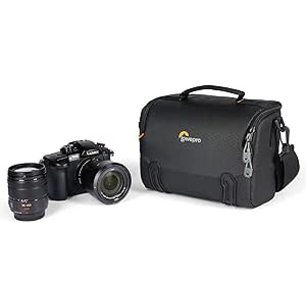 Lowepro Adventura SH 160 III, Camera Shoulder Bag with Adjustable/Removable Shoulder Strap, Bag for Mirrorless Camera, Compatible with Sony Alpha 7 Series, Black