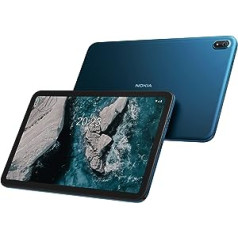 Nokia T20 Android 11 WiFi planšetdators ar 10,36 collu ekrānu, 4 GB RAM/64 GB ROM, 8200 mAh akumulatoru, 8 MP + 5 MP kameru, stereo skaļruni ar OZO atskaņošanu, divus mikrofonus, metāla korpusu — okeāna zils