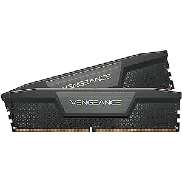 Corsair VENGEANCE DDR5 RAM 64 GB (4 x 16 GB) 5600 MHz CL36 Intel XMP iCUE saderīga datora atmiņa — melna (CMK64GX5M4B5600C36)