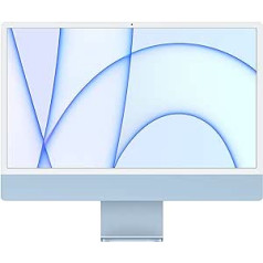 2021 Apple iMac (24 Zoll, Apple M1 Chip mit 8 Core CPU und 8 Core GPU, 4 Ports, 8 GB RAM, 512 GB) - Blau (Generalüberholt)