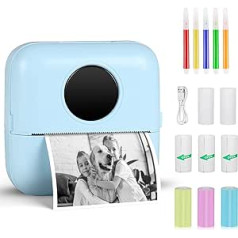 GuKKK mini printeris, mobilais fotoprinteris, pārnēsājams, bezvadu termoprinteris, viedtālruņa Bluetooth, mācību palīglīdzeklis, mācību piezīmes, piezīmes, žurnāls, saraksts (A)