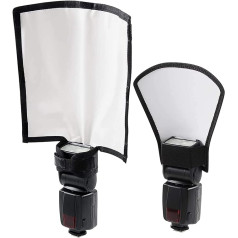 2 x Flash Diffuser Reflector Flash Softbox Flash Diffuser Reflector Speedlite Portable Round Softbox Speedlite Universal Flash Diffuser Flash Universal Portable Flash Diffuser for Photography