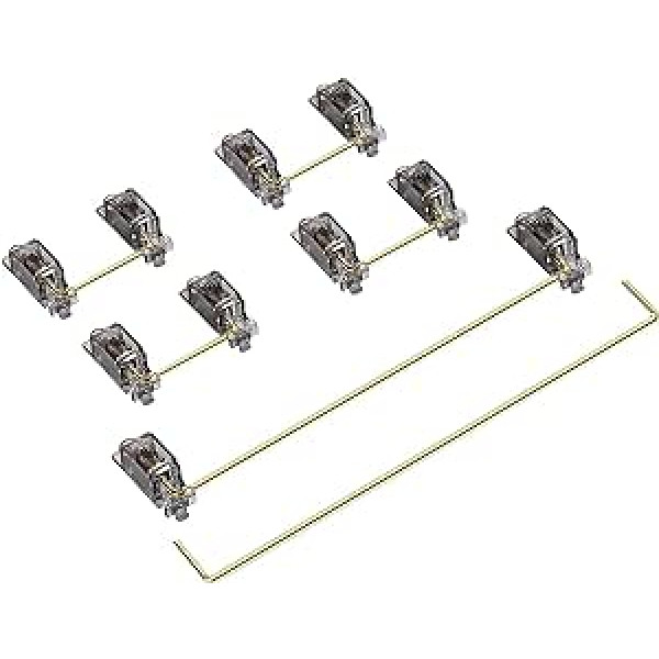 Durock V2 PCB stiprinājuma ieskrūvējams stabilizators 2u 6.25u 7u Keycap stabilizators Mehāniskās tastatūras stabilizatora komplekts 40%/60%/75% un TKL izkārtojumam (Smokey)