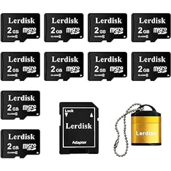 Lerdisk Factory Wholesale 10-Pack Micro SD Card 2GB C6 MicroSD Produced by 3C Group Authorized Licencee (2GB)