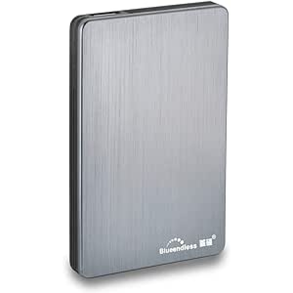 Blueendless 250 GB pārnēsājams ārējais cietais disks USB3.0 6,3 cm (2,5 collas) personālajam datoram, klēpjdatoram, datoram (250 GB, pelēks)