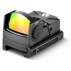 AOMEKIE Holographic Sight 2MOA Mini Reflex Red Dot Sight Holographic Visor Aluminium with 12 Levels Brightness for 22 mm Rail for Glock Pistols