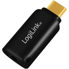 LogiLink UA0356 USB (Type-C) Sound Card (3.5 mm TRRS Connector) with Integrated Digital-Analogue Converter (DAC) for Hi-Fi Quality Sound