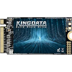 KINGDATA M.2 2242 SSD 256 GB NVMe PCIe Gen3 x 4 iekšējais cietvielu disks, 3D NAND TLC, spēļu SSD, R/W ātrums līdz 2200 MB/s un 1800 MB/s (M.2 2242 PCIe, 256 GB)