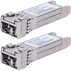 Iepakojumā 2 10G Sfp LC MMF300m 10GBase-SR SFP+ raiduztvērējs, 10G 850nm MMF, līdz 300 metriem, savietojams ar Cisco SFP-10G-SR, Meraki MA-SFP-10GB-SR, Ubiquiti UF-MM-10G, Mikroar-MM-10G , D Savienojums