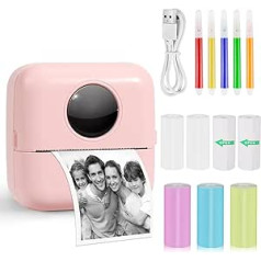 GuKKK miniprinteris, mobilais fotoprinteris, pārnēsājamais mini fotoattēlu printeris, bezvadu fotoattēlu printeris, termiskais printeris, viedtālruņa Bluetooth printeris, mācību līdzeklis, mācību piezīmes, žurnāls, piezīmes, žurnāls