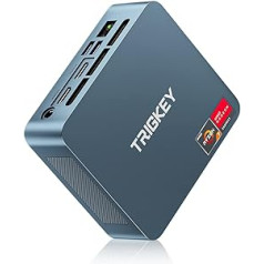 TRIGKEY Mini PC Ryzen 7 AMD R7 5700U 8C/16T 32G DDR4 500G M.2 NVME SSD S5 mini dators, HDMI+DP+Type-C, 4K@60Hz UHD grafika, Wi-FI 6, BT 5.2, USB 3.2