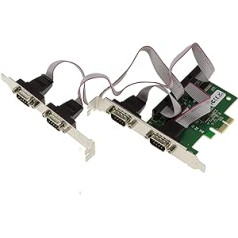 KALEA-INFORMATIQUE SUNIX SER6456H 4 portu sērijas COM RS232 PCIe interfeisa karte ar 16950 UART — ASIX AX99100 mikroshēmu komplekts, iek. Zema + augsta profila slota plāksne