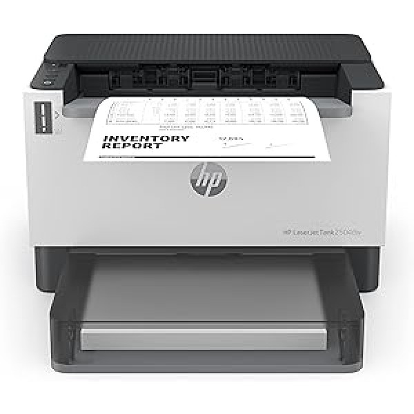 HP Laserjet Tank 2504dw lāzerprinteris ar divjoslu Wi-Fi, Bluetooth LE, HP Smart App, iekļauts oriģinālais HP toneris līdz 5000 lapām, 23 lappuses/min, drukā uz abām pusēm, līdz 600 x 600 dpi, pelēks