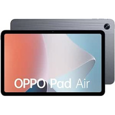 Oppo Pad Air WiFi planšetdators, 2K displejs, 10,4 collas, 4 GB+64 GB, akumulators 7100 mAh, ātrā uzlāde 18 W — pelēks