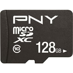 PNY Performance Plus 128GB microSDXC Memory Card + SD Adapter Class 10