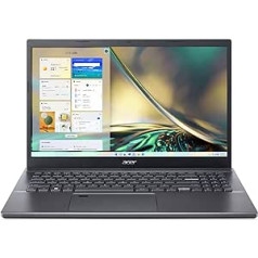 Acer Aspire 5 (A515-57-50HC) klēpjdators | 15,6 collu FHD displejs | Intel Core i5-12450H | 16 GB RAM | 512 GB SSD | Intel UHD grafikas | Windows 11 | QWERTZ tastatūra | Pelēks