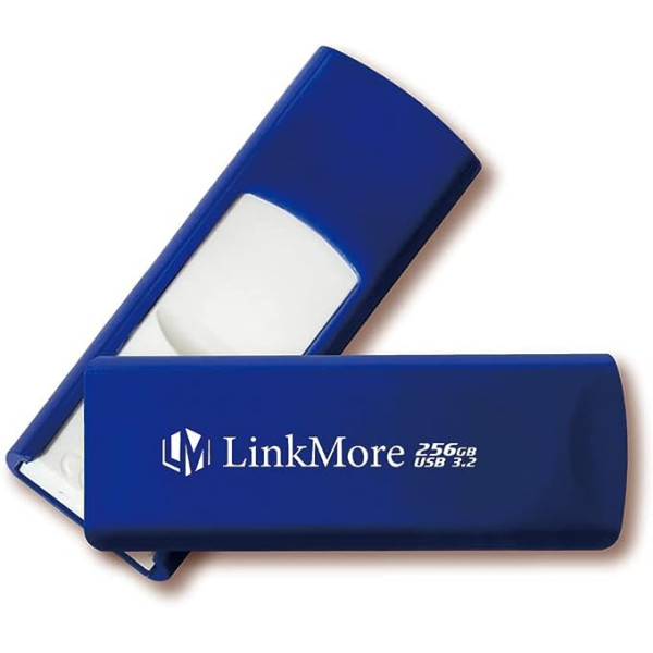 LinkMore EJECT32 256GB USB 3.2 Gen2 Flash Drive - Read Speed up to 100MB/s Retractable Design Thumb Drive