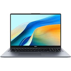 HUAWEI MateBook D 16 2024, 12. paaudzes Intel Core i5, 8 GB RAM, 512 GB SSD, 16 collu FullView displejs, 1,68 kg viegls korpuss, Windows 11 Home, Space Grey, vācu versija