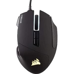 CORSAIR SCIMITAR RGB ELITE Wired MOBA/MMO Gaming Mouse - 18,000 DPI - 17 Programmable Buttons - iCUE Compatible - PC, Mac, PS5, PS4, Xbox - Black