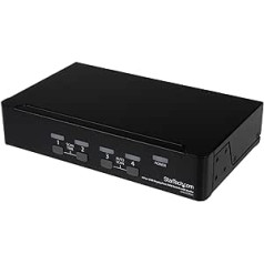 StarTech.com SV431DPUA 4 portu USB DisplayPort KVM slēdzis ar audio