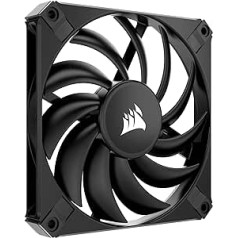 Corsair AF120 SLIM 120mm PWM Fan with Fluid Dynamic Bearing (Thin Profile for Small Form Factor Cases, Low Noise, Up to 2000RPM, Zero RPM Mode) Single Pack, Black