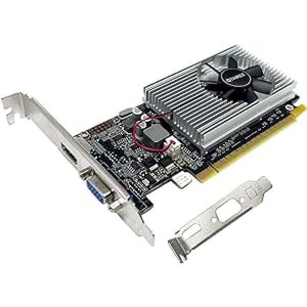 QTHREE Geforce GT 210 1G D3 64 bitu grafikas karte, 1x HDMI, 1x VGA, zema profila grafikas kartes, galddatora grafikas karte personālajam datoram, PCI Express x16, DirectX 11