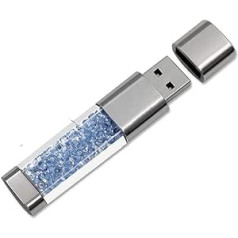 FeliSun Kristall USB-Flash-Laufwerk USB 3.0 zibatmiņas disks Speicherstick USB ārējais Speicher Data Datenspeicher USB atmiņas kartes Für Geburtstagsgeschenke Hochzeitsgeschenke (64GB, Azure)