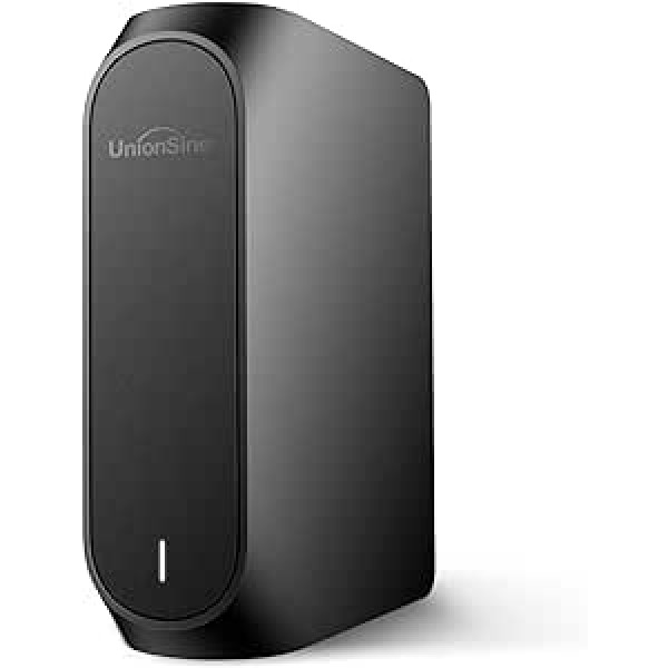 UnionSine 10 TB ārējais cietais disks, 3,5 collu USB 3.0 dublējumkopijas HDD portatīvais dators, Mac, TV, PS4, melns HD3510