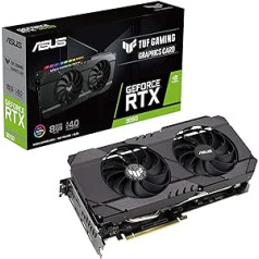 ASUS TUF Gaming GeForce RTX 3050 OC Edition Graphics Card, PCIe 4.0, 8GB GDDR6, HDMI 2.1, DisplayPort 1.4a, Double Ball Bearings, Aluminium Housing, 2.8 Slot, GPU Tweak II, Black