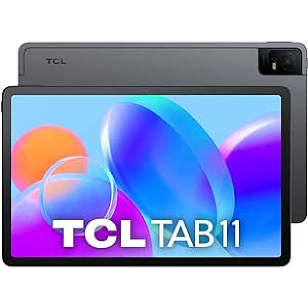 TCL TAB 11 Wi-Fi planšetdators 11 collu 2K Android 13, 4 GB RAM, 64 GB paplašināma atmiņa, 8000 mAh akumulators, tumši pelēks [Itālija]