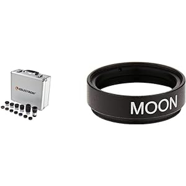 Celestron 94303 Eyepiece and Filter Kit - 14-Piece Telescope Accessory Set & 94119-A 1.25'' Moon Filter