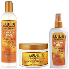 Générique Cantu Curl Control Combo - Увлажняющий крем-активатор 355 мл, кокосовый крем для завивки 340 г и средство для распутывания волос Coil Calm 237 мл, 3 шт. в уп