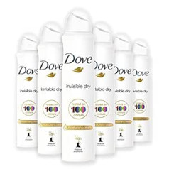 Dove Invisible Dry Compressed Strong Antiperspirant Aerosol Spray Дезодорант против пота для мужчин и женщин с прохладным, свежим и чистым ароматом, защита 48 часов, больш