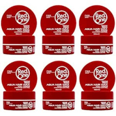 Redone Aquatic Hair Wax Red 150 ml | Edge Control | Ultra Hold | Matu vasks vīriešiem un sievietēm | Zemeņu aromāts | Maksimālā kontrole | Iepakojumā 6