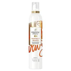 Pantene Pro-V barojošas putas, Perfect Waves, 200 ml, ar argana eļļu, noturības līmenis 3, piešķir spīdīgus un dzīvīgus viļņus, matu kopšana