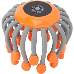 Filfeel Intelligent Claw Head Massager with Music Sound, Red Ray Treatment, Decompression Vibration for Relaxation (Orange)