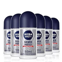 Nivea Silver Protect 48-часовой шариковый дезодорант-антиперспирант, 50 мл, 6 шт.