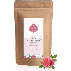 Eliah Sahil Rose Organic Powder Shampoo Refill Pack 250 g I Vegan and Cruelty Free I Environmentally Friendly Refill I Ādai un matiem I Sieviešu un vīriešu šampūns I Apm. 100 lietojumi I Zero (zaļie) atkritumi