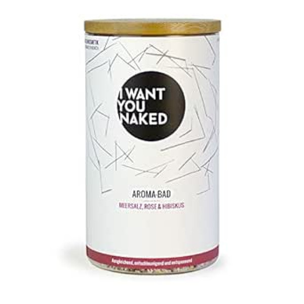 I Want You Naked - Balancing Aroma Bath with Sea Salt, Rose and Hibiscus, 620 g