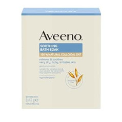 Aveeno Soothing Bath Additive (8 x 42g) Moisturising Relaxation Bath with 100% Natural Colloidal Oats for Very Dry Skin