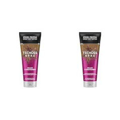 John Frieda Braun kondicionieris - Bye Grey - piešķir gludumu un noslēpj pelēkos akcentus - ar kafijas pupiņu ekstraktu, 250 ml 26244 (2 iepakojumā)