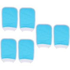 Minkissy Pack of 6 Bath Gloves Pīlinga cimdi ķermenim Duraiņi Vannas skruberis mazgāšanas lupatiņa pīlingam Vannas lufas Ķermeņa pīlings Sponge Spa Vīrietis Dienvidkoreja sabiezēt augu šķiedras