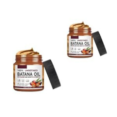 Routinfly Batana Oil matu kondicionieris Batana Oil matu krēms serums matu augšanai uzlabo matu un ādas mirdzumu Batana Oil kondicionieris atstāj matus gludākus vīriešu un sieviešu matu tipiem (2 gab., A)