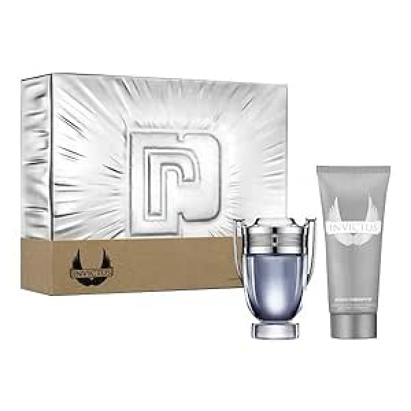 Paco Rabanne Invictus komplekts (Vīriešu/vīriešu tualetes ūdens, 50 ml + dušas želeja, 100 ml)