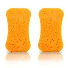 Helmecke & Hoffmann Pieejams 2 vannas sūkļa masāžas sūklis dažādās krāsās (oranža)