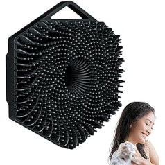 Aallyn Head Scalp Massager - Hexagonal Shampoo Massager Brush Scrubber | Silicone Head Massage and Hair Cleansing Silicone Face Scrubber for Adults Men Kids Aallyn