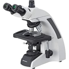 Bresser Professional trinocular transmitted light microscope Science Infinity 40-1000x magnification, planachr lenses, Köhlerian lighting, very bright 3W LED, coaxial cross table, c-mount adapter